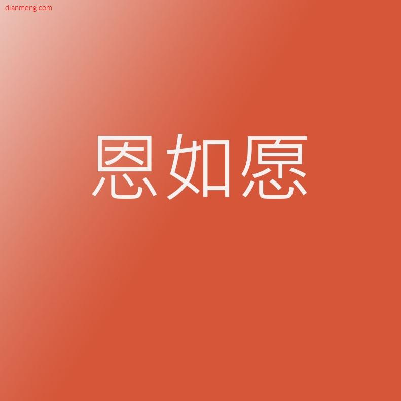 恩如愿汉服LOGO